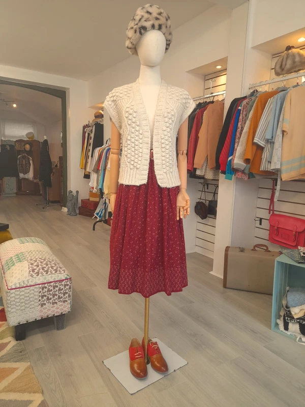 Vintage Tailor made Fully lined midi skirt, Size XS