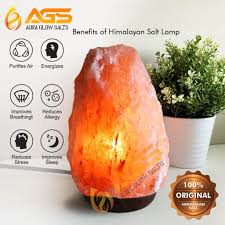 Himalayan Salt Lamp Natural Shape- Orange Color [ 2 to 12  kg] Full Set  