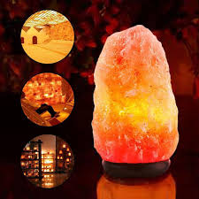 Himalayan Salt Lamp Natural Shape- Orange Color [ 2 to 12  kg] Full Set  