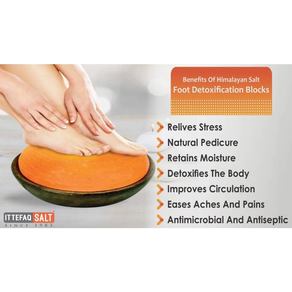 HIMALAYAN FOOT DETOX SALT LAMP WITH FREE BULB