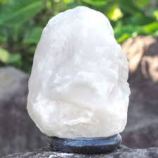  Himalayan Salt Lamp Natural Shape   - White Color [ 2 to 12  kg] Full Set