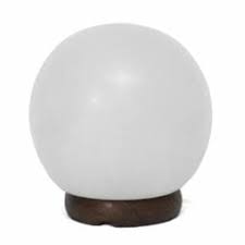 Himalayan Round Shape Rock Salt Lamp (White , Orange , Grey)