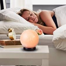 Himalayan Round Shape Rock Salt Lamp (White , Orange , Grey)
