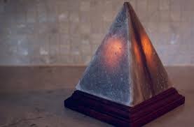 Himalayan Pyramid Shape Rock Salt Lamp (White , Orange , Grey)
