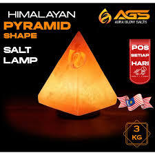Himalayan Pyramid Shape Rock Salt Lamp (White , Orange , Grey)