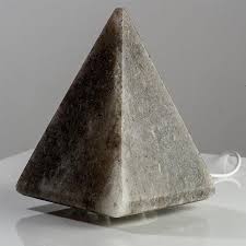 Himalayan Pyramid Shape Rock Salt Lamp (White , Orange , Grey)