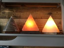 Himalayan Pyramid Shape Rock Salt Lamp (White , Orange , Grey)