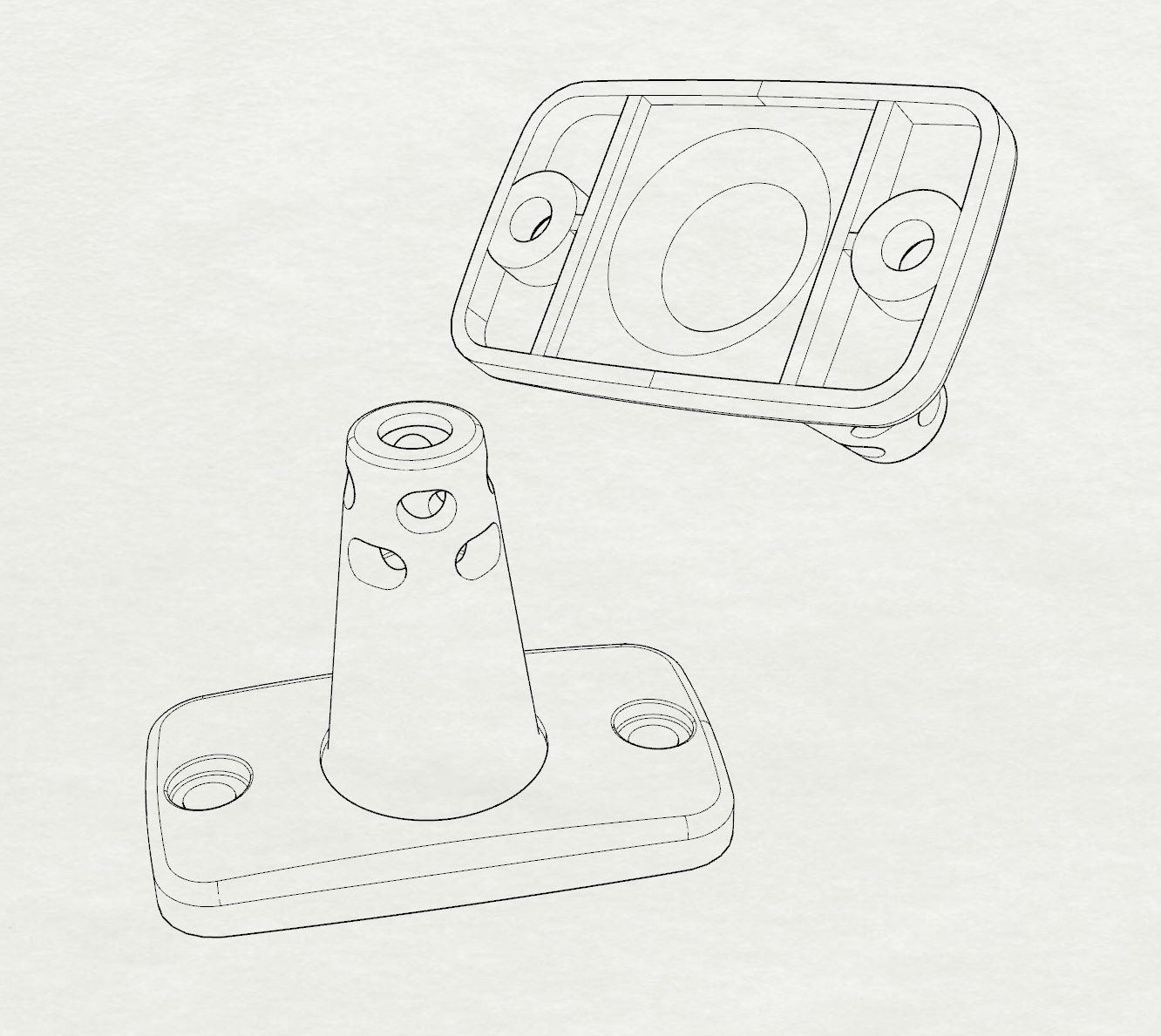 Support de sonde d'habitacle de chauffage - Cabin heating sensor support