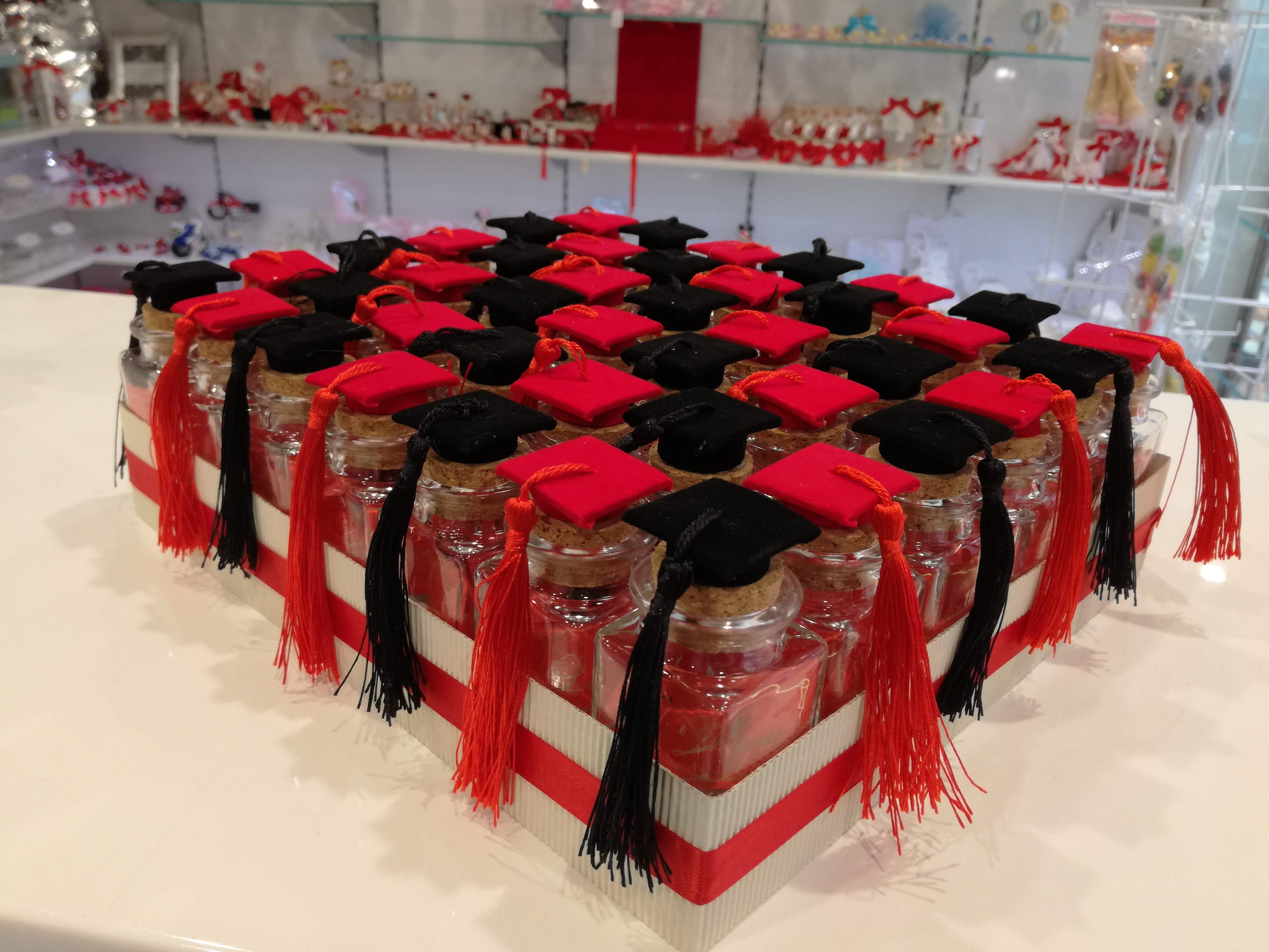 barattolino vetro con tocco laurea