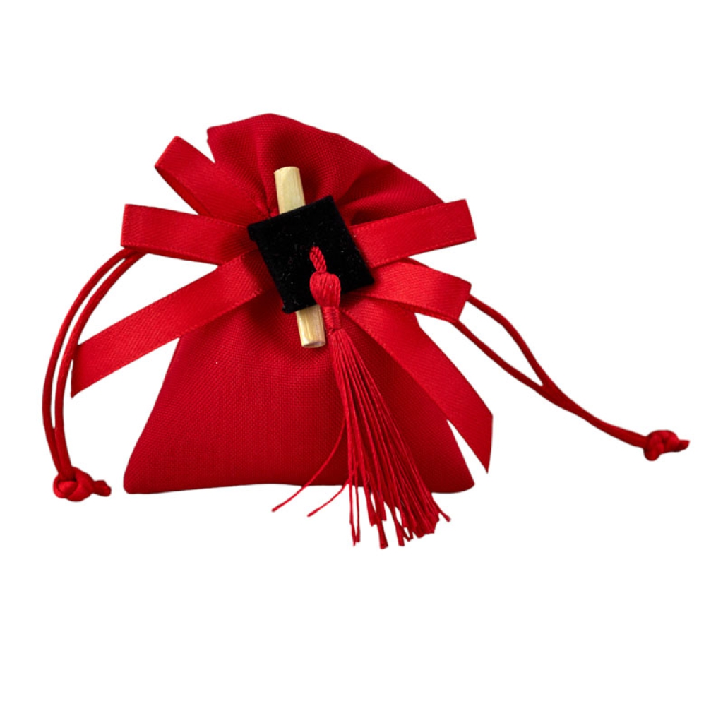 sacchetto per laurea rosso