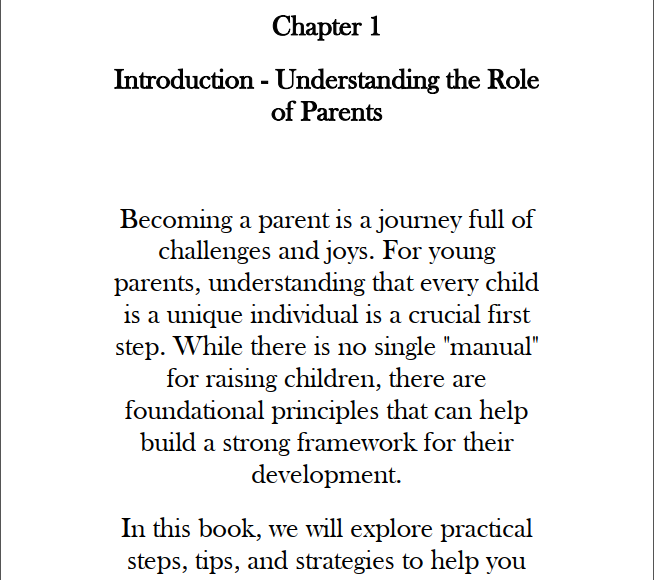Selling e-book "How to Educate Children"