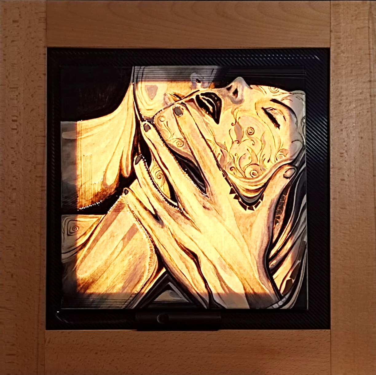 Opera d'arte originale, dipinta a mano e luminosa