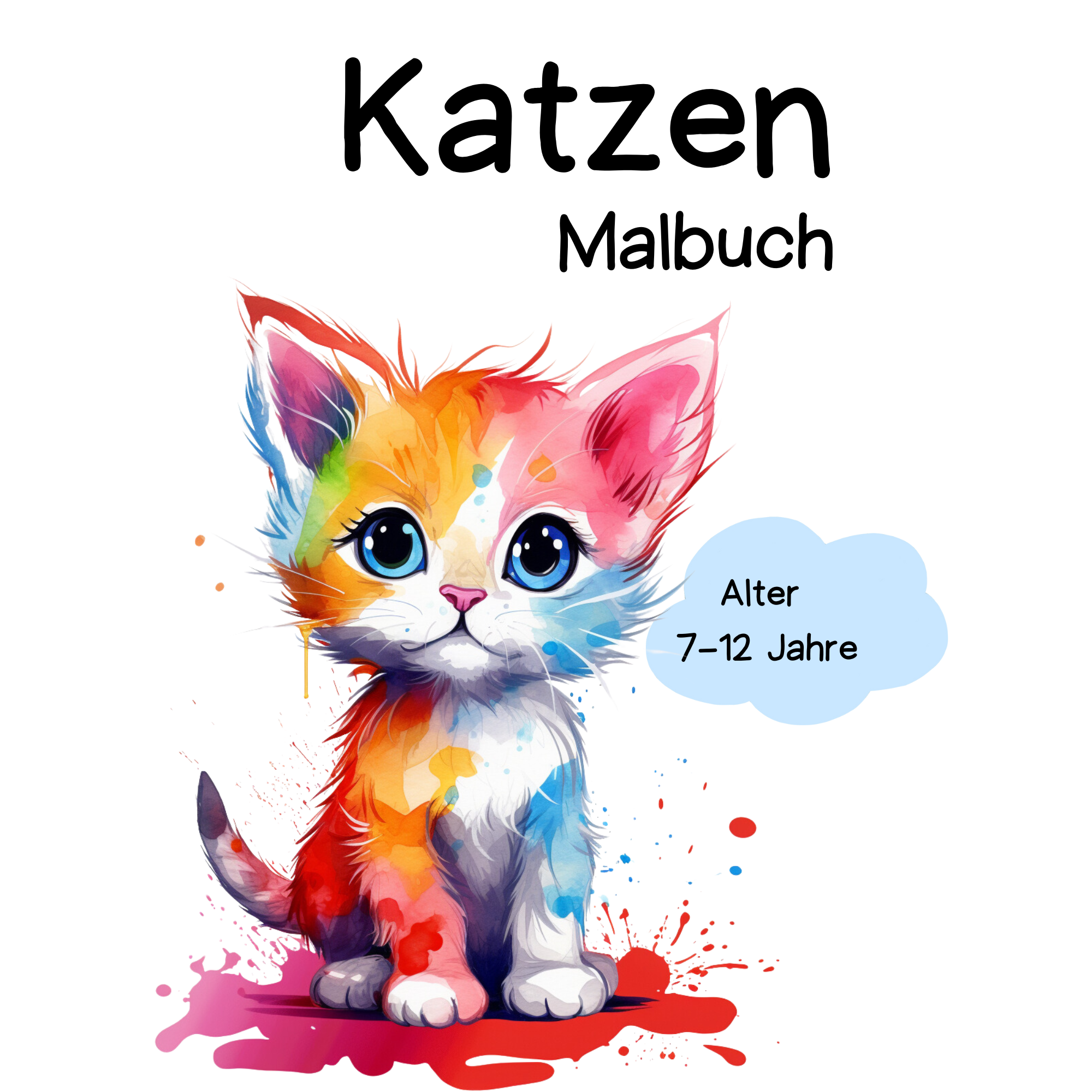 Katzen Malbuch: Tolles Katzen-Malbuch für Kinder (7-12 Jahre)