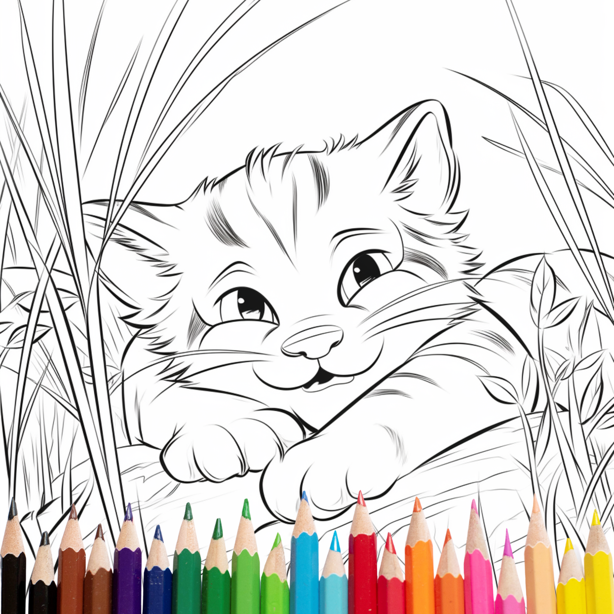 Katzen Malbuch: Tolles Katzen-Malbuch für Kinder (7-12 Jahre) 