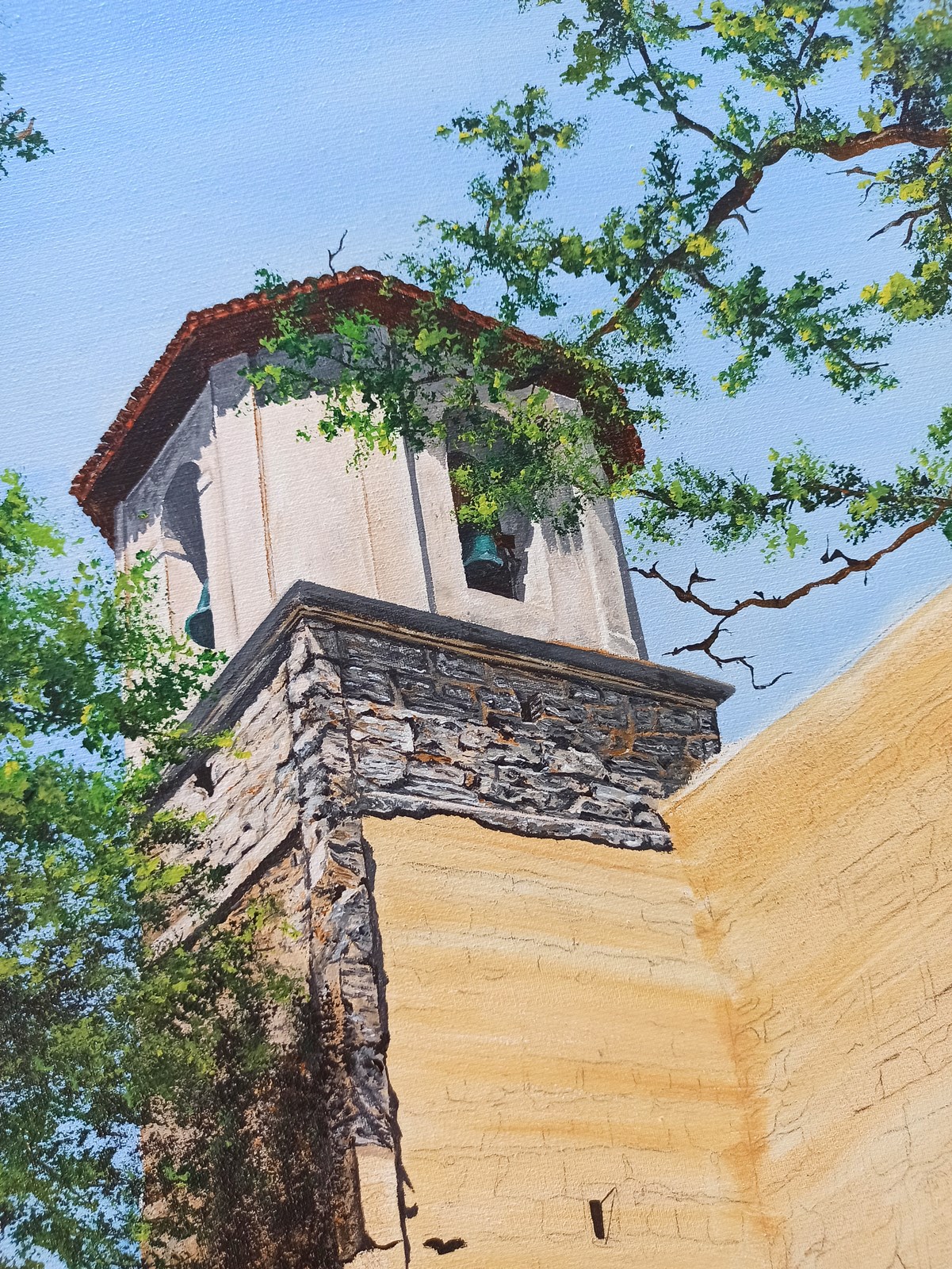 Cuadro: Iglesia de San Esteban (Villambistia)