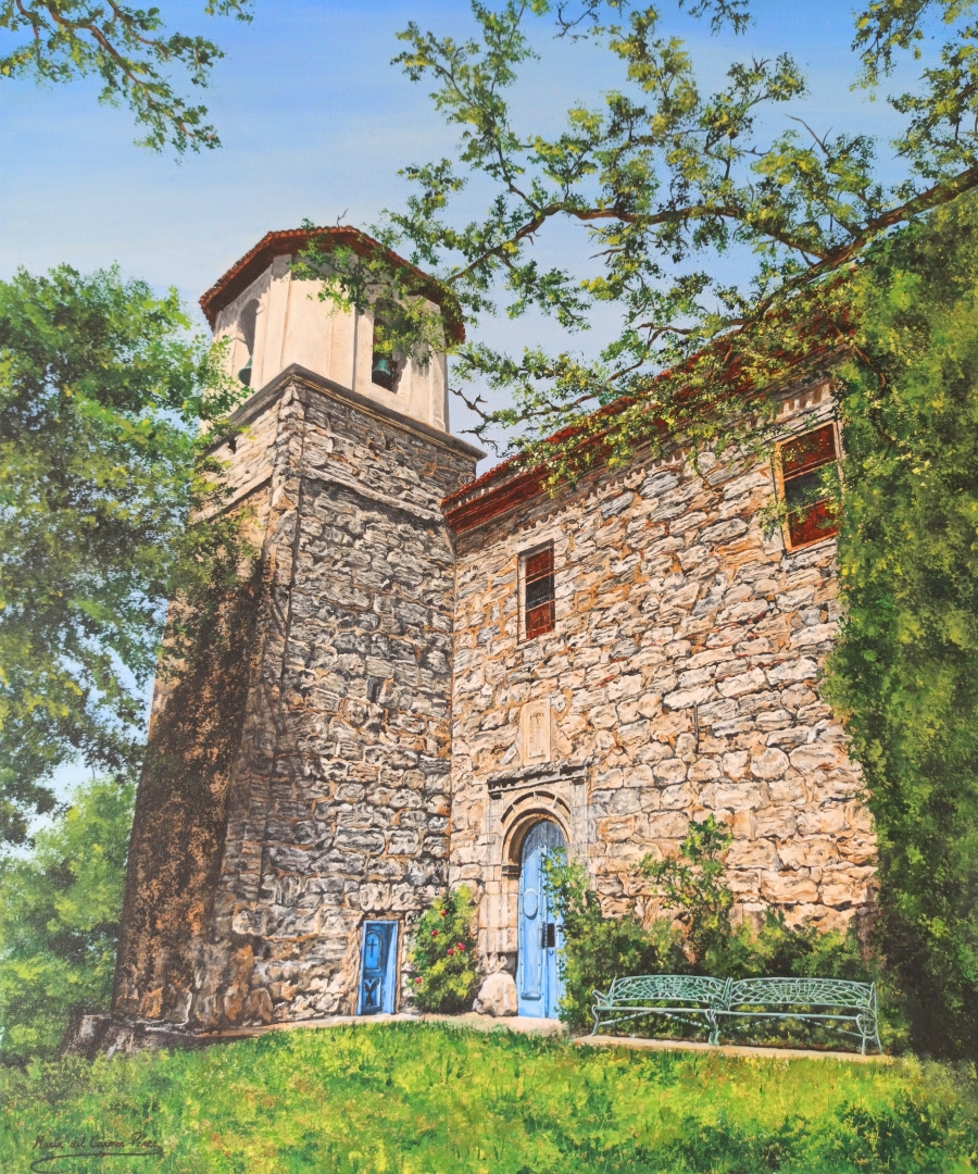 Cuadro: Iglesia de San Esteban (Villambistia)