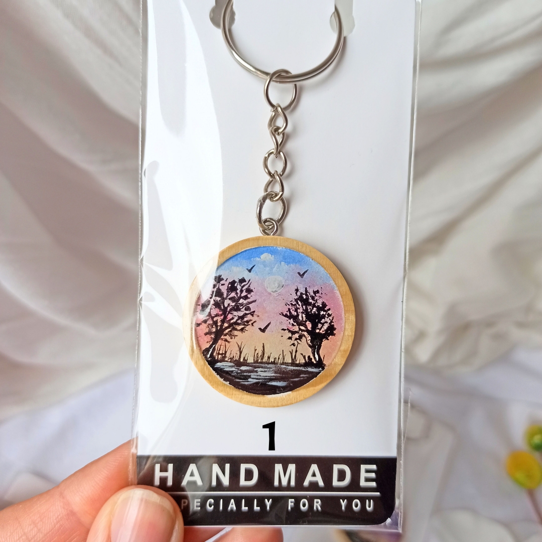 Llavero pintado a mano - Nox