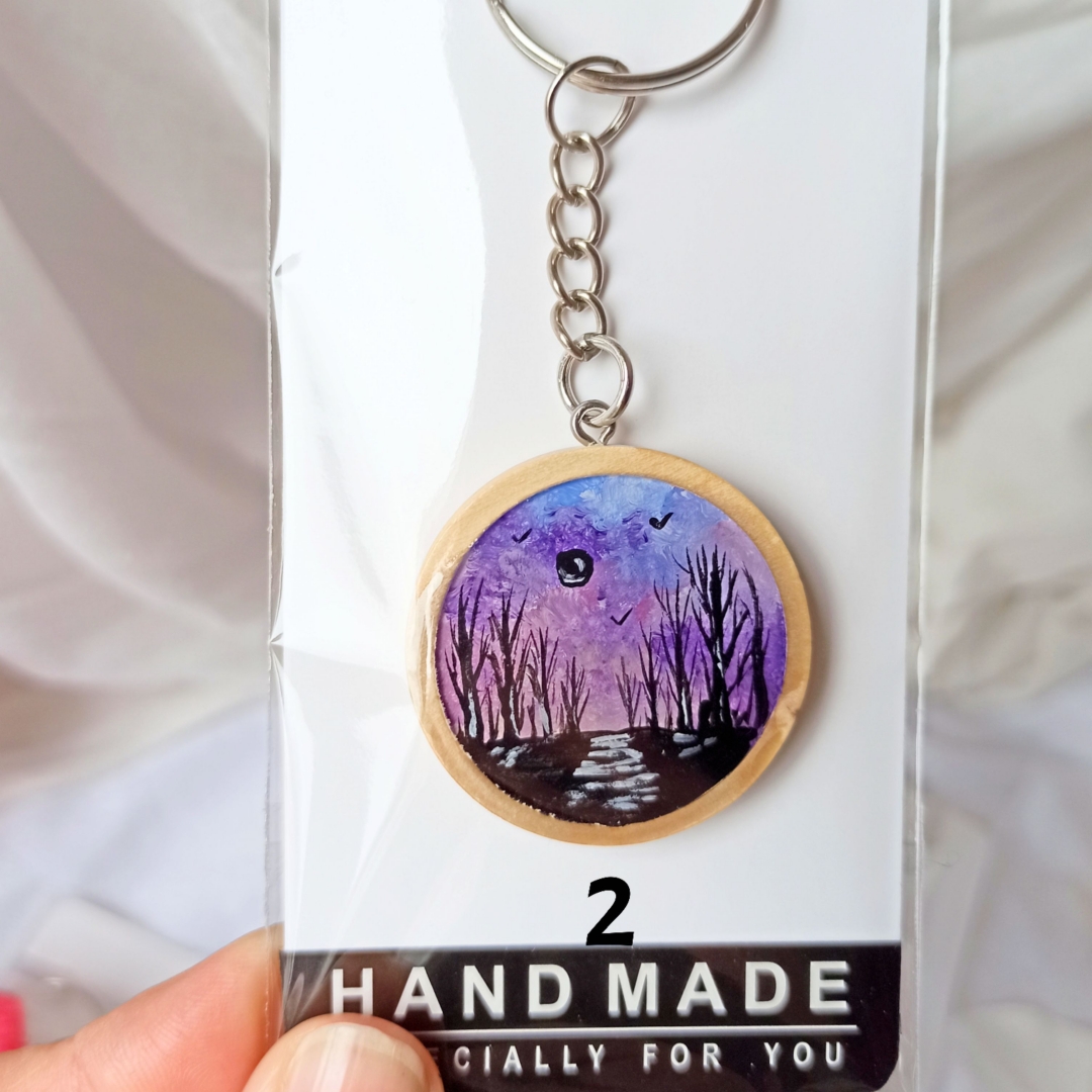 Llavero pintado a mano - Nox