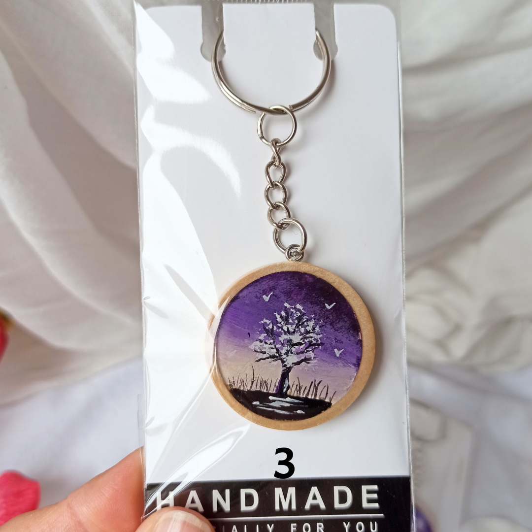 Llavero pintado a mano - Nox