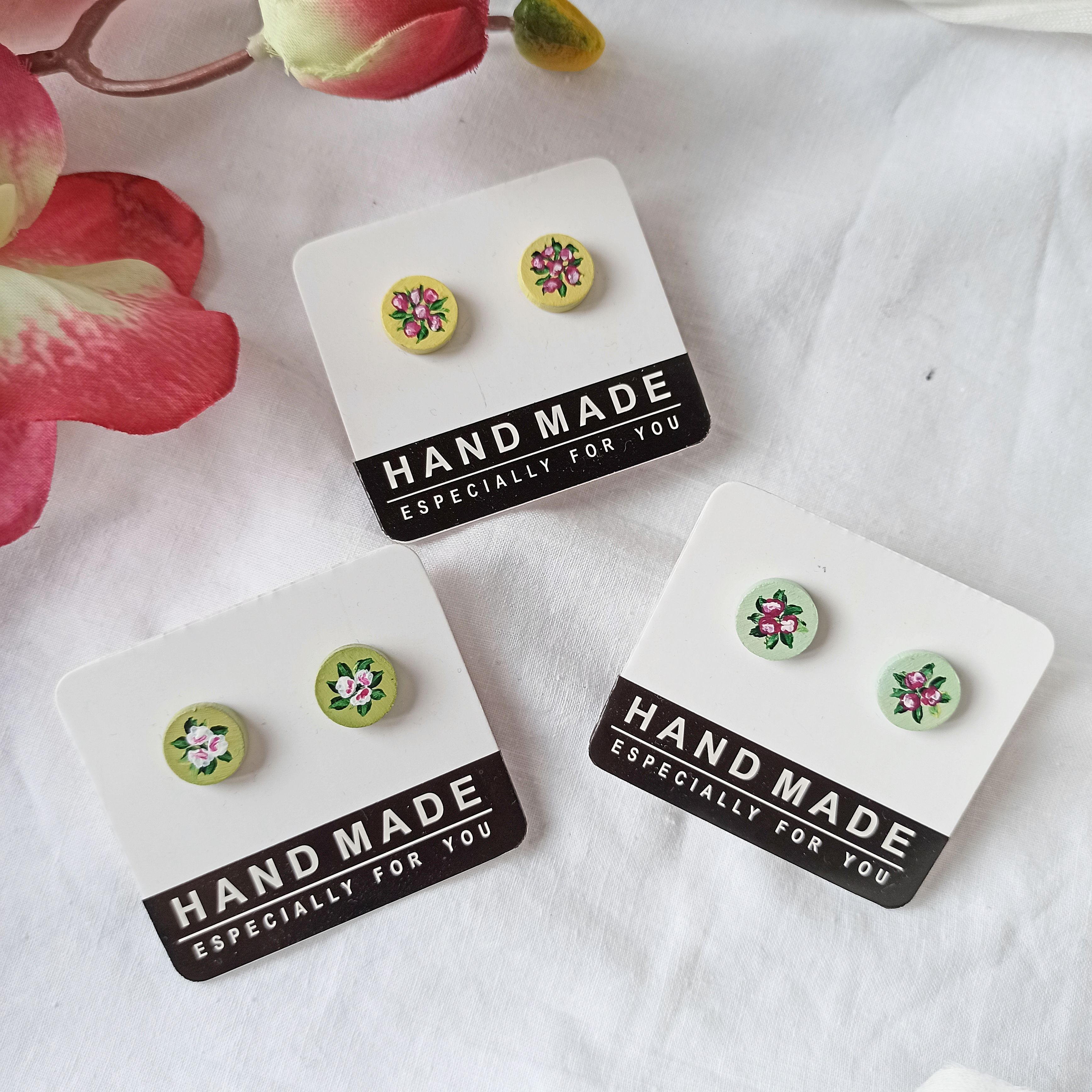 Pendientes de botón - Ramilletes