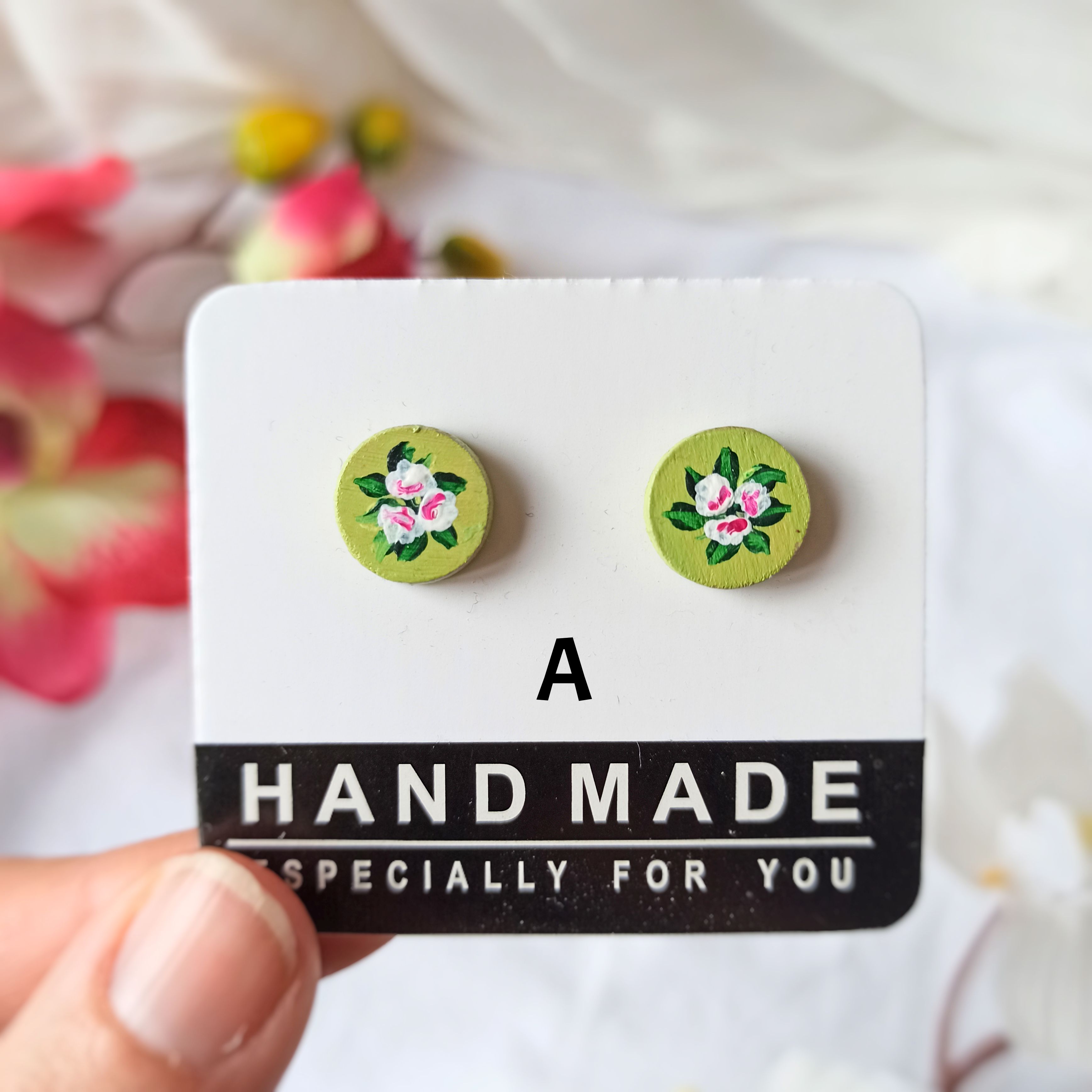 Pendientes de botón - Ramilletes