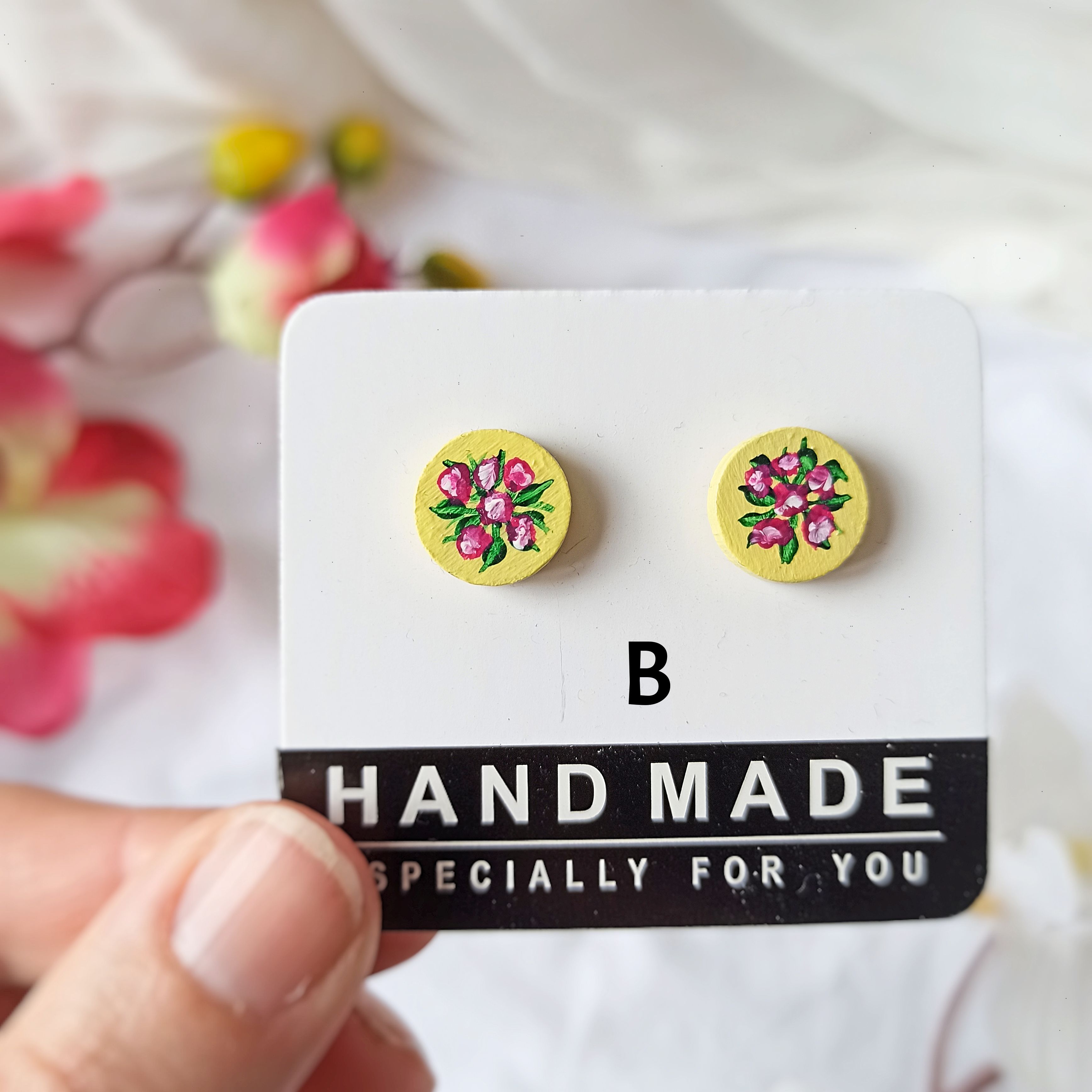 Pendientes de botón - Ramilletes