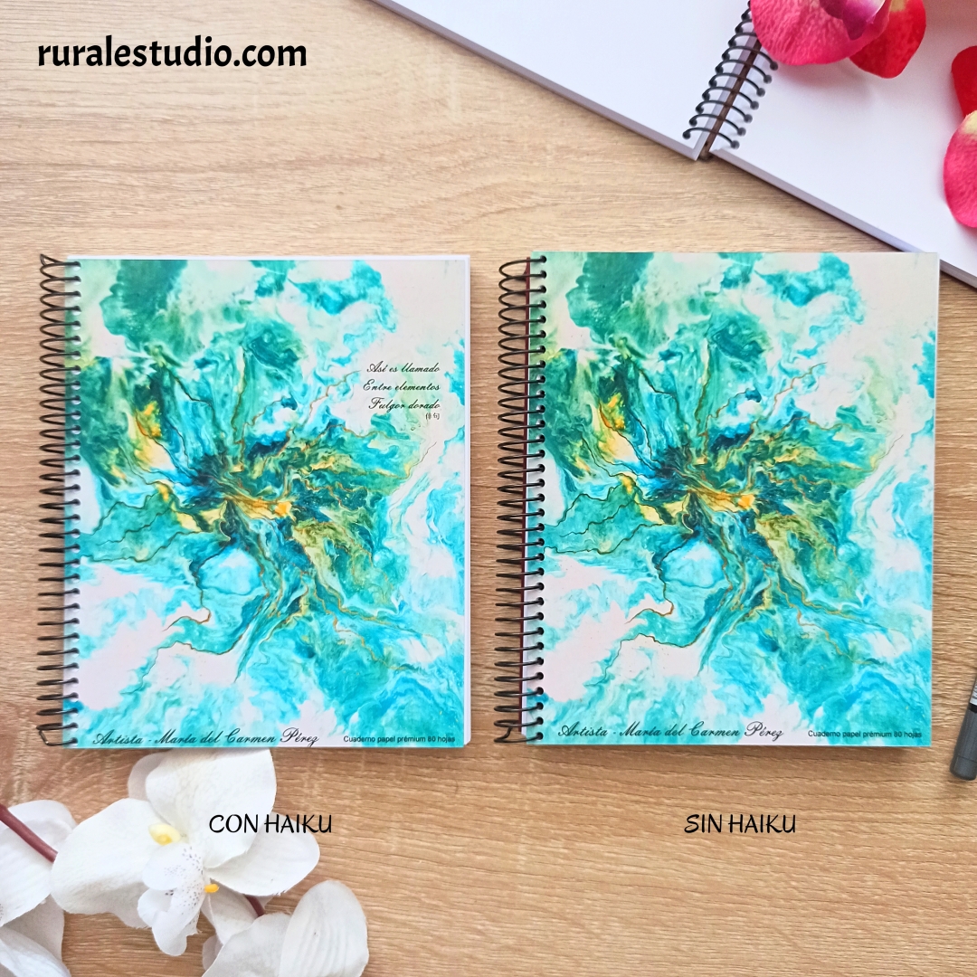 Cuaderno - Abstracto turquesa