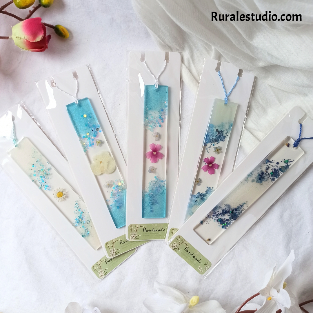 Marcapáginas de resina- Cerúleo