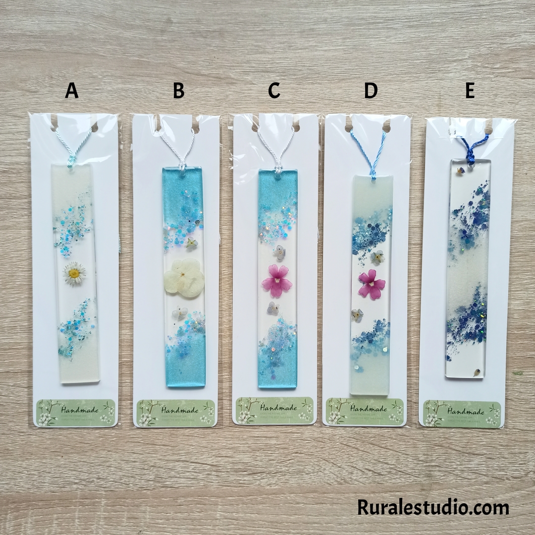 Marcapáginas de resina- Cerúleo