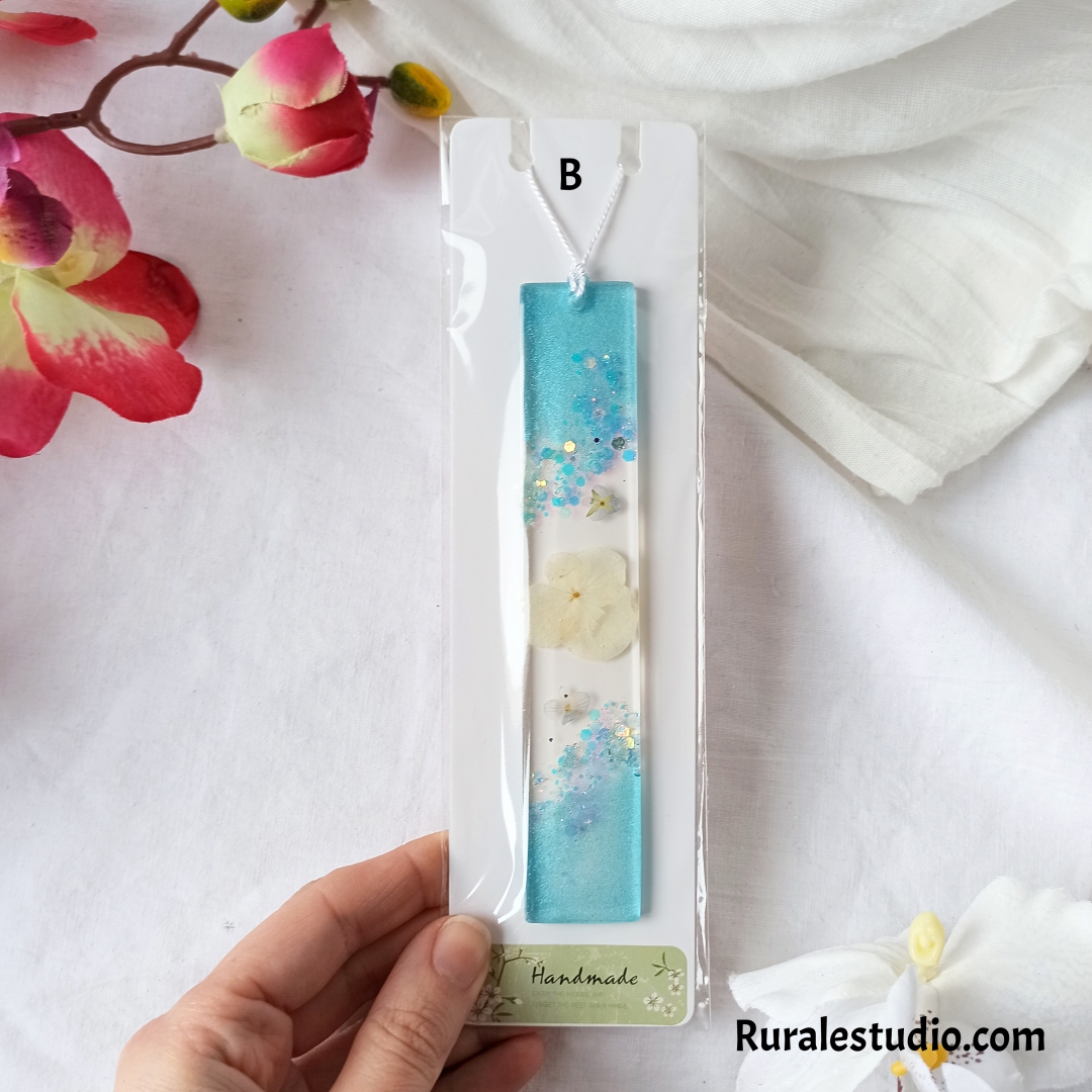 Marcapáginas de resina- Cerúleo