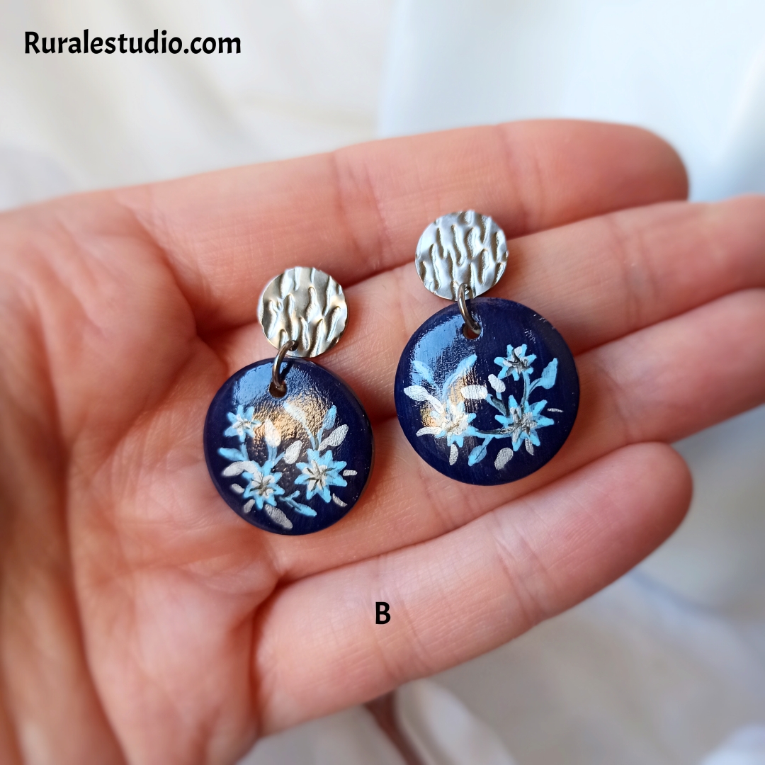 Pendientes pintados a mano -  Hiberna
