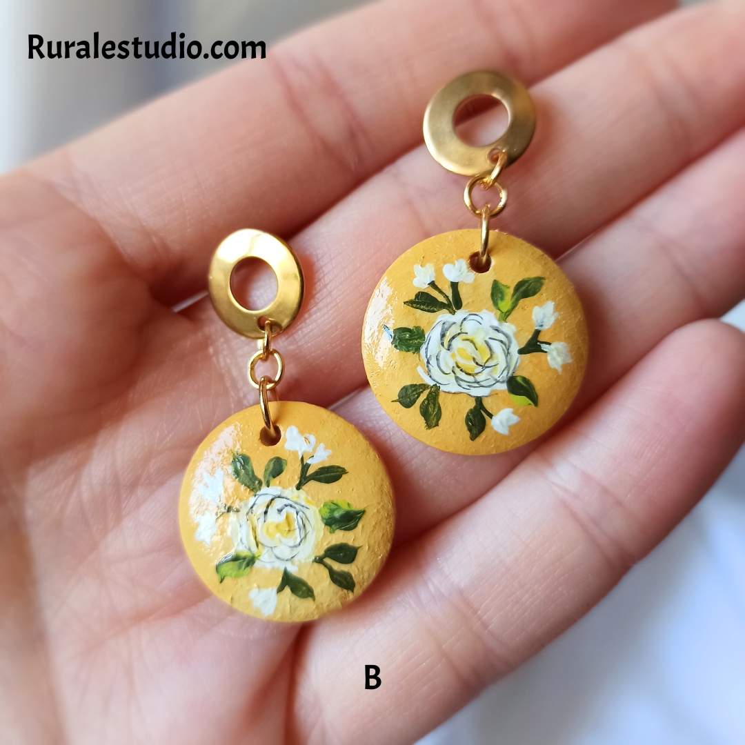 Pendientes pintados a mano - Agros