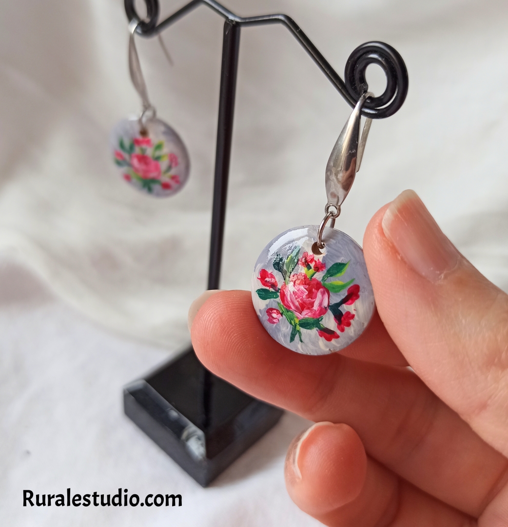 Pendientes redondos - Cielo