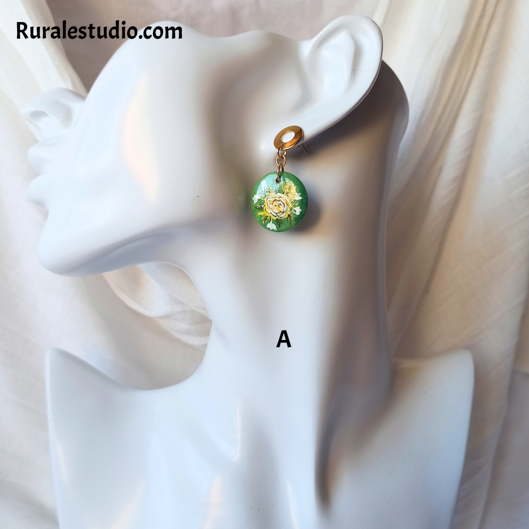 Pendientes pintados a mano - Agros
