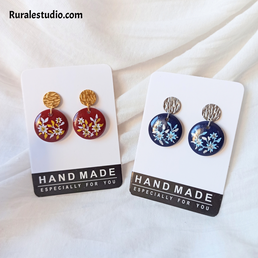 Pendientes pintados a mano -  Hiberna