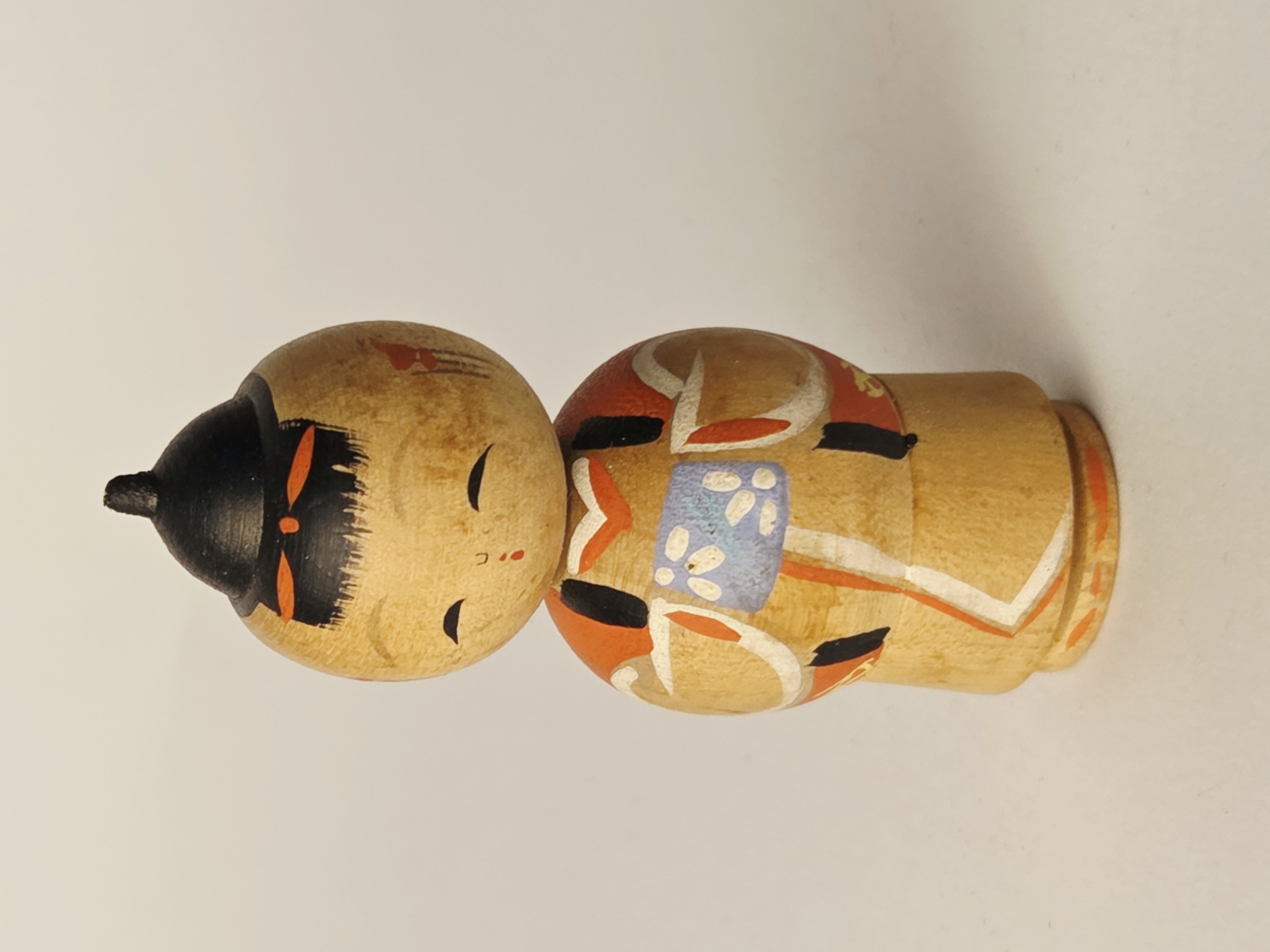 Vintage mini japoniška Kokeshi lėlė
