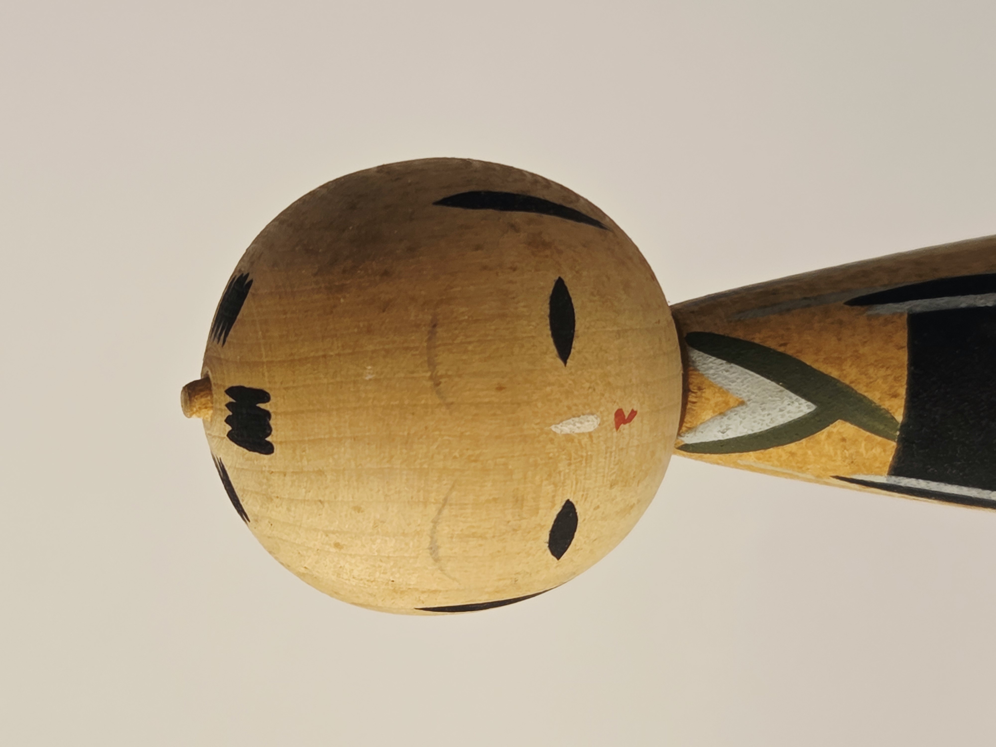 Tradicinė vintage japoniška Kokeshi medinė lėlė