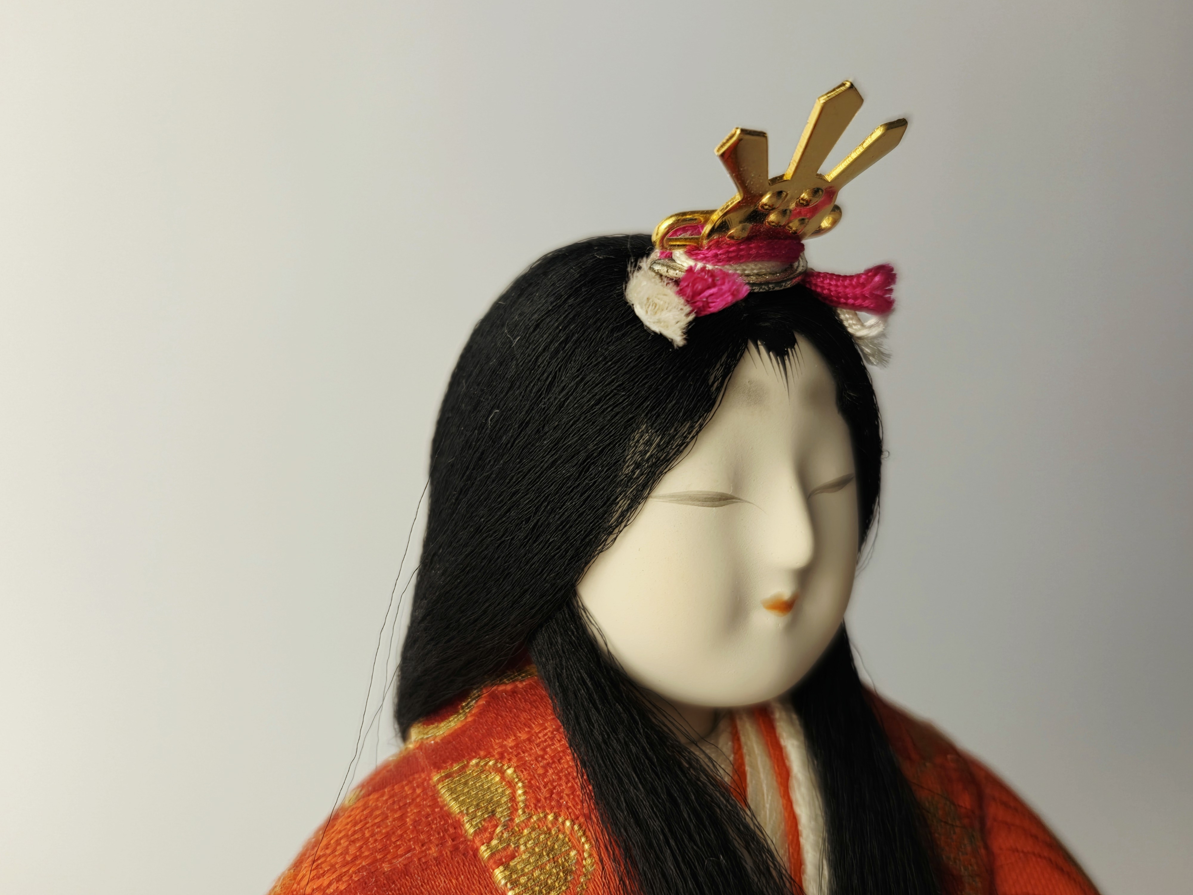 Vintage japoniška Kimekomi Hina lėlė – Kanjo (Court Lady)
