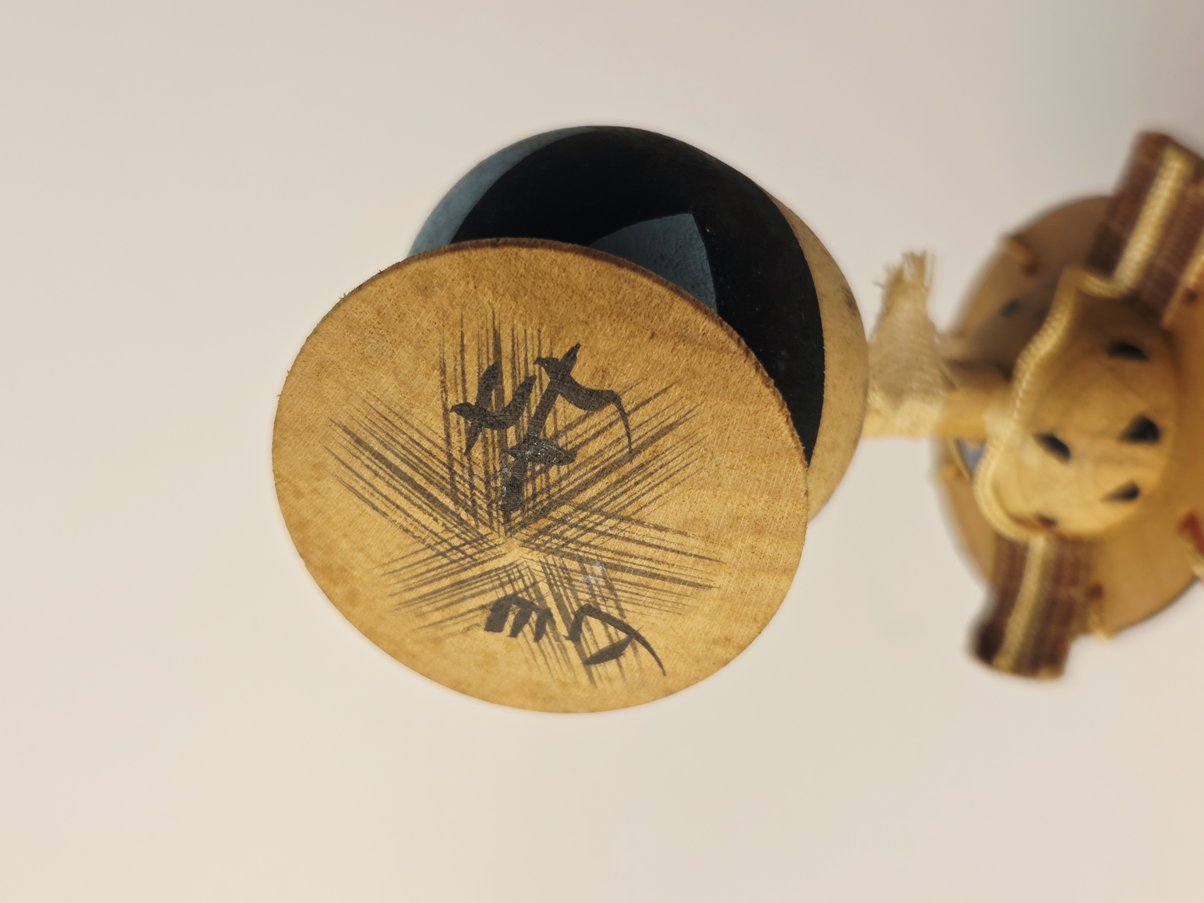 Tradicinė vintage japoniška Kokeshi medinė lėlė