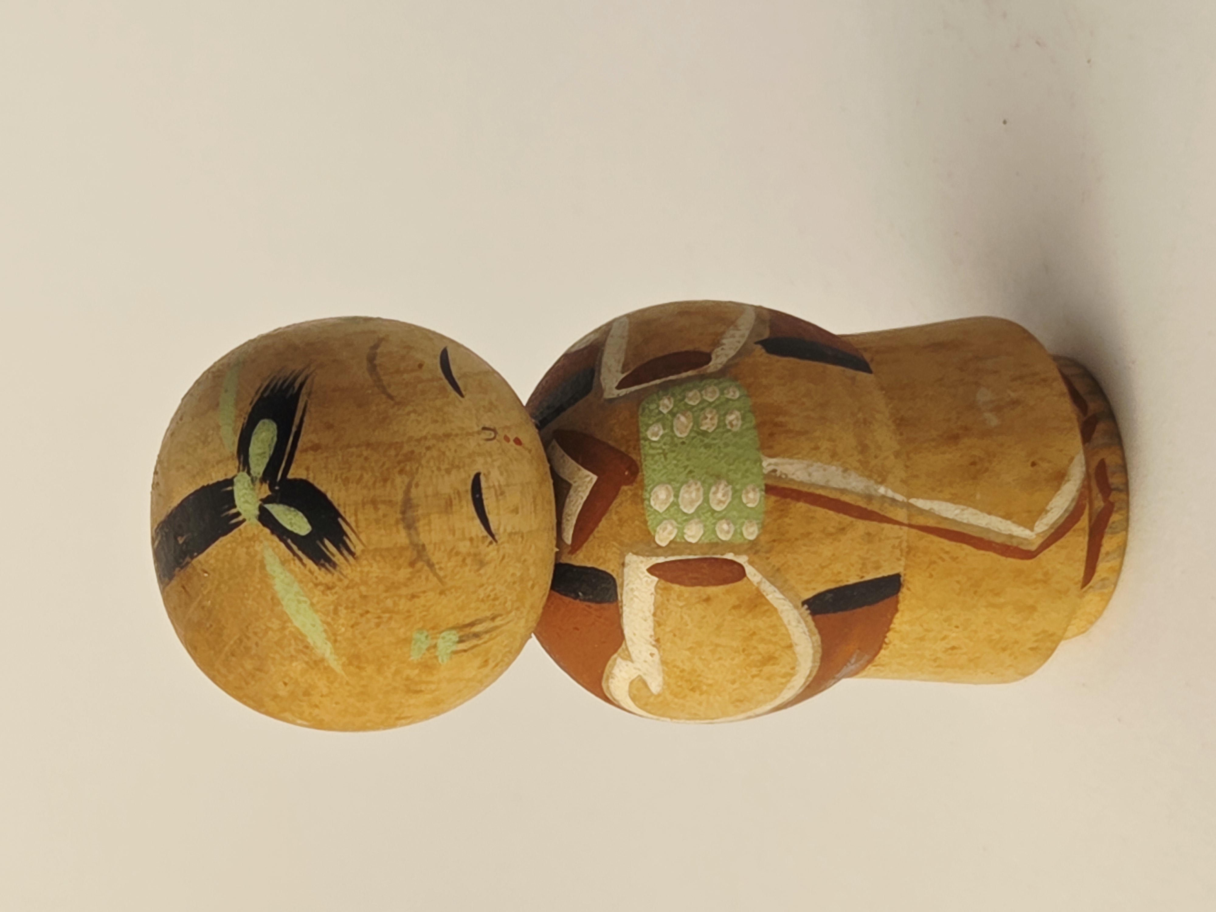 Tradicinė vintage japoniška Kokeshi medinė lėlė