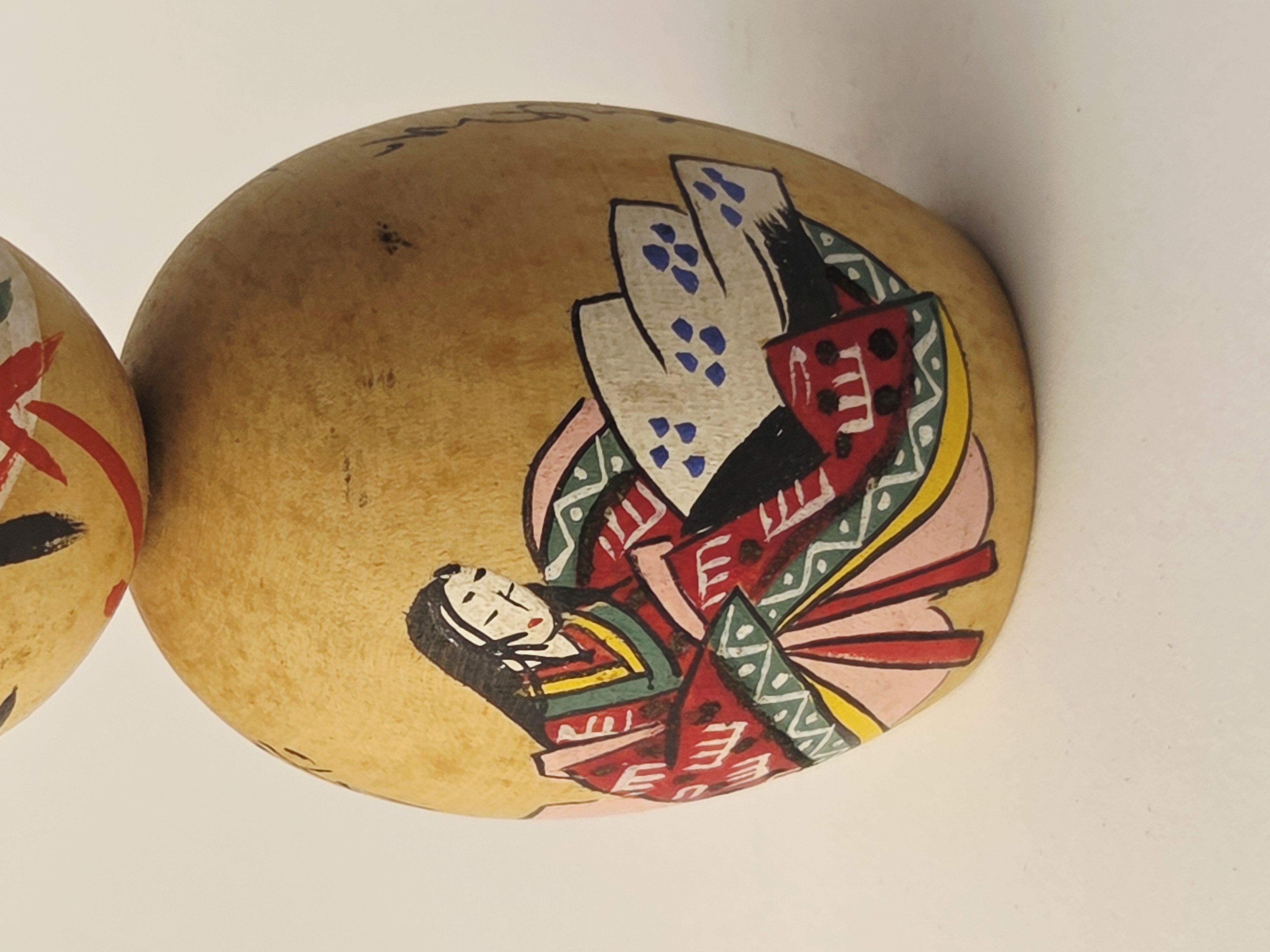 Tradicinė vintage japoniška Kokeshi medinė lėlė