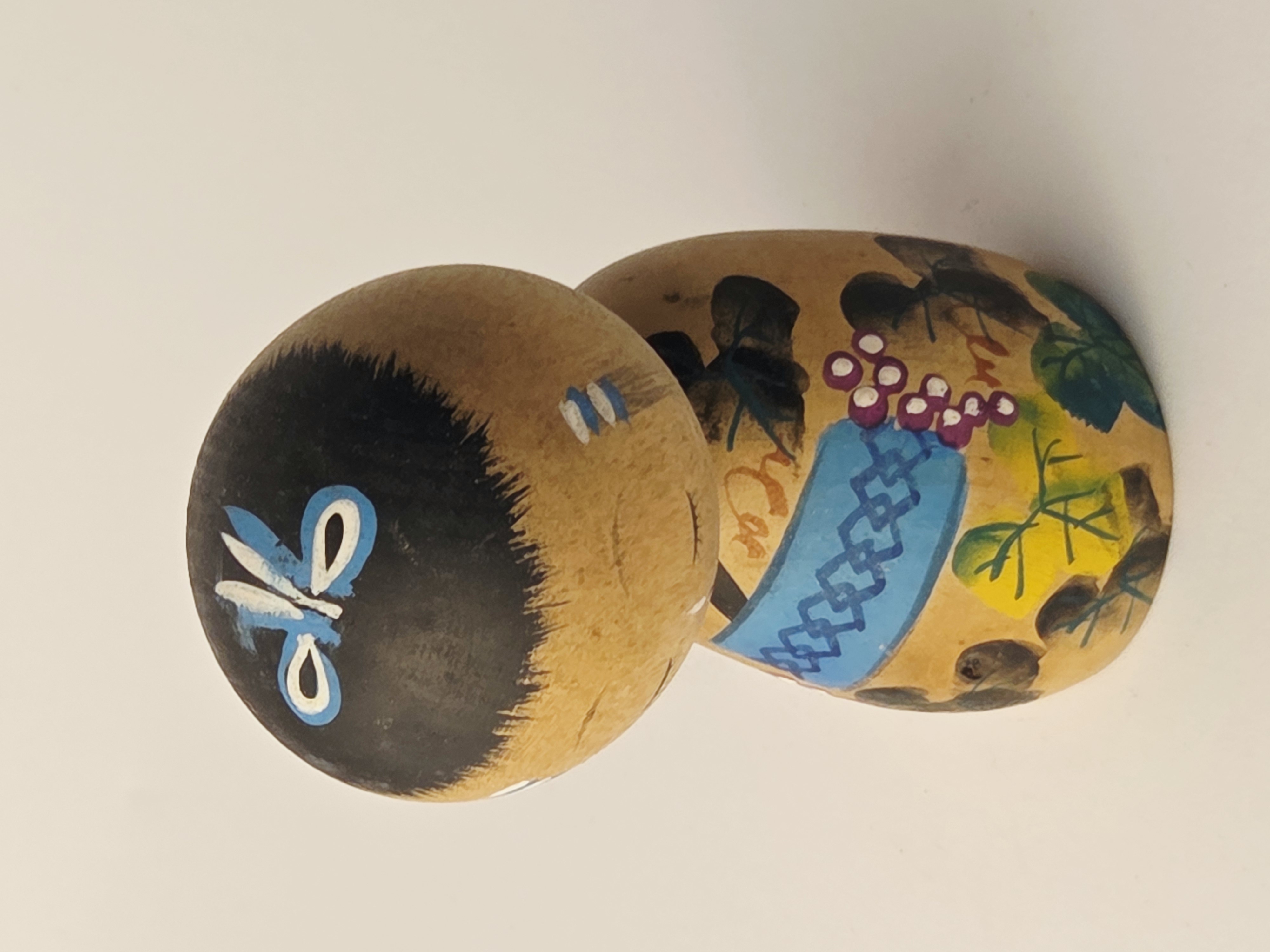 Tradicinė vintage japoniška Kokeshi medinė lėlė