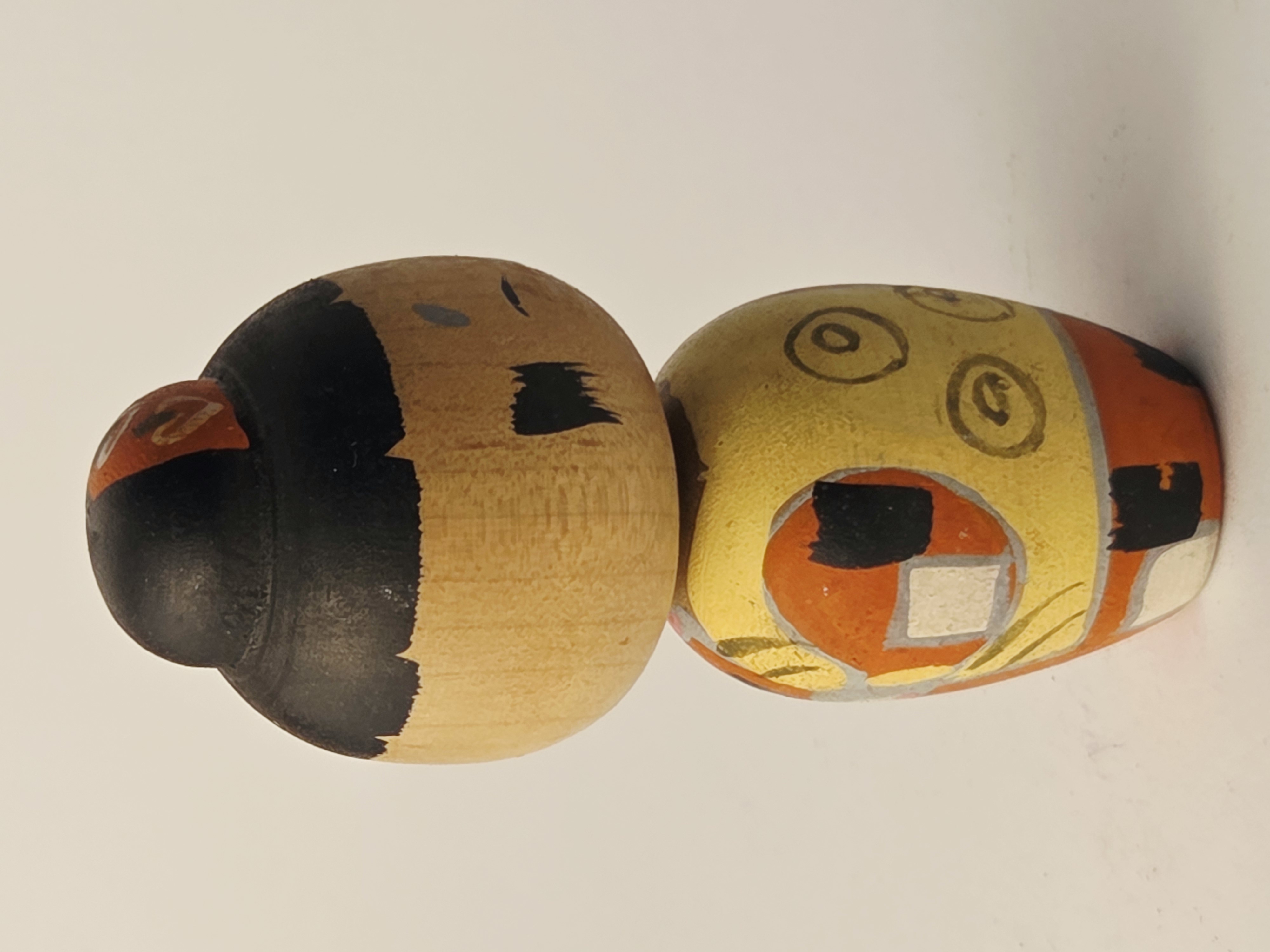 Tradicinė vintage japoniška Kokeshi medinė lėlė