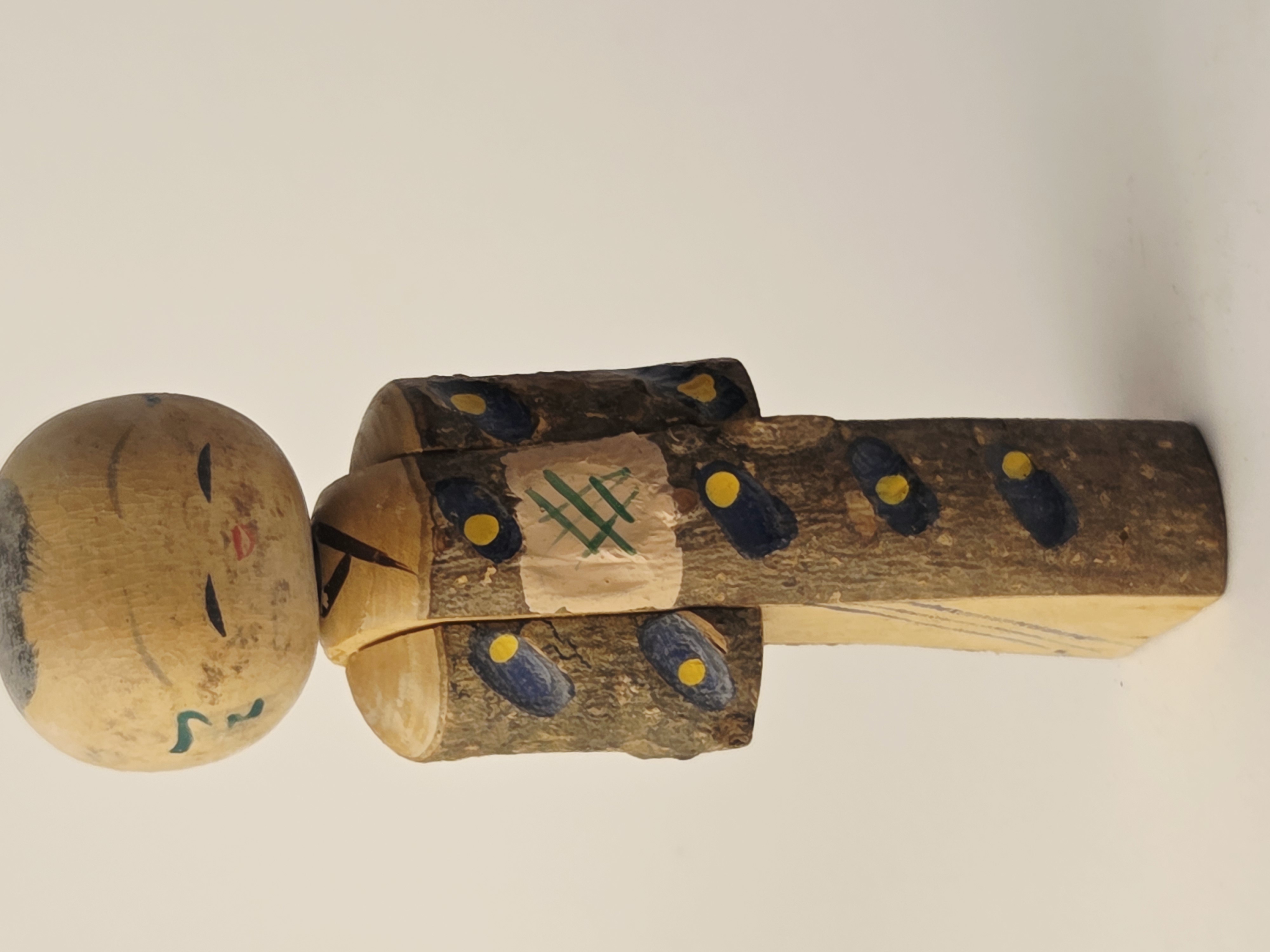 Tradicinė vintage japoniška Kokeshi medinė lėlė