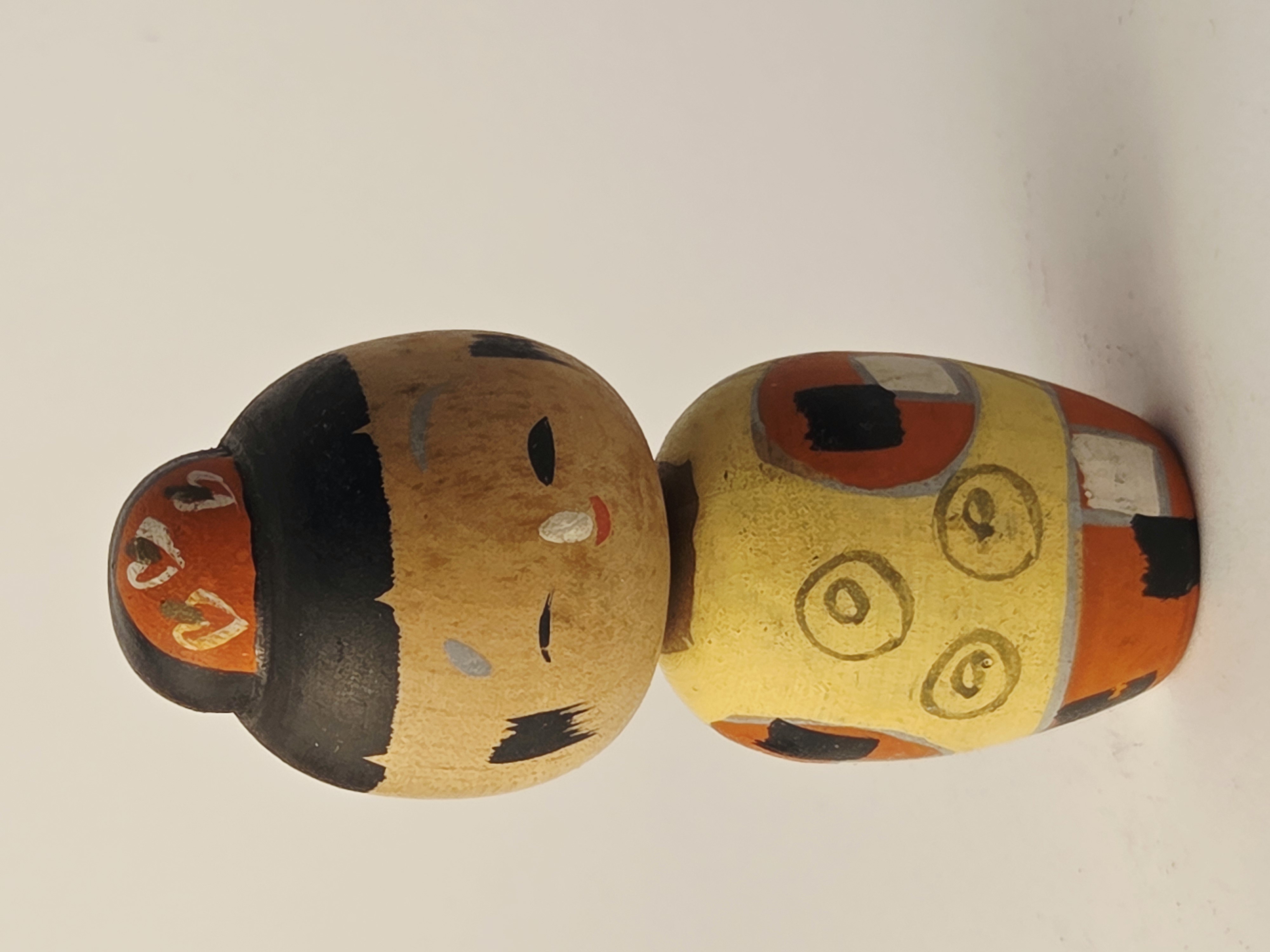 Tradicinė vintage japoniška Kokeshi medinė lėlė