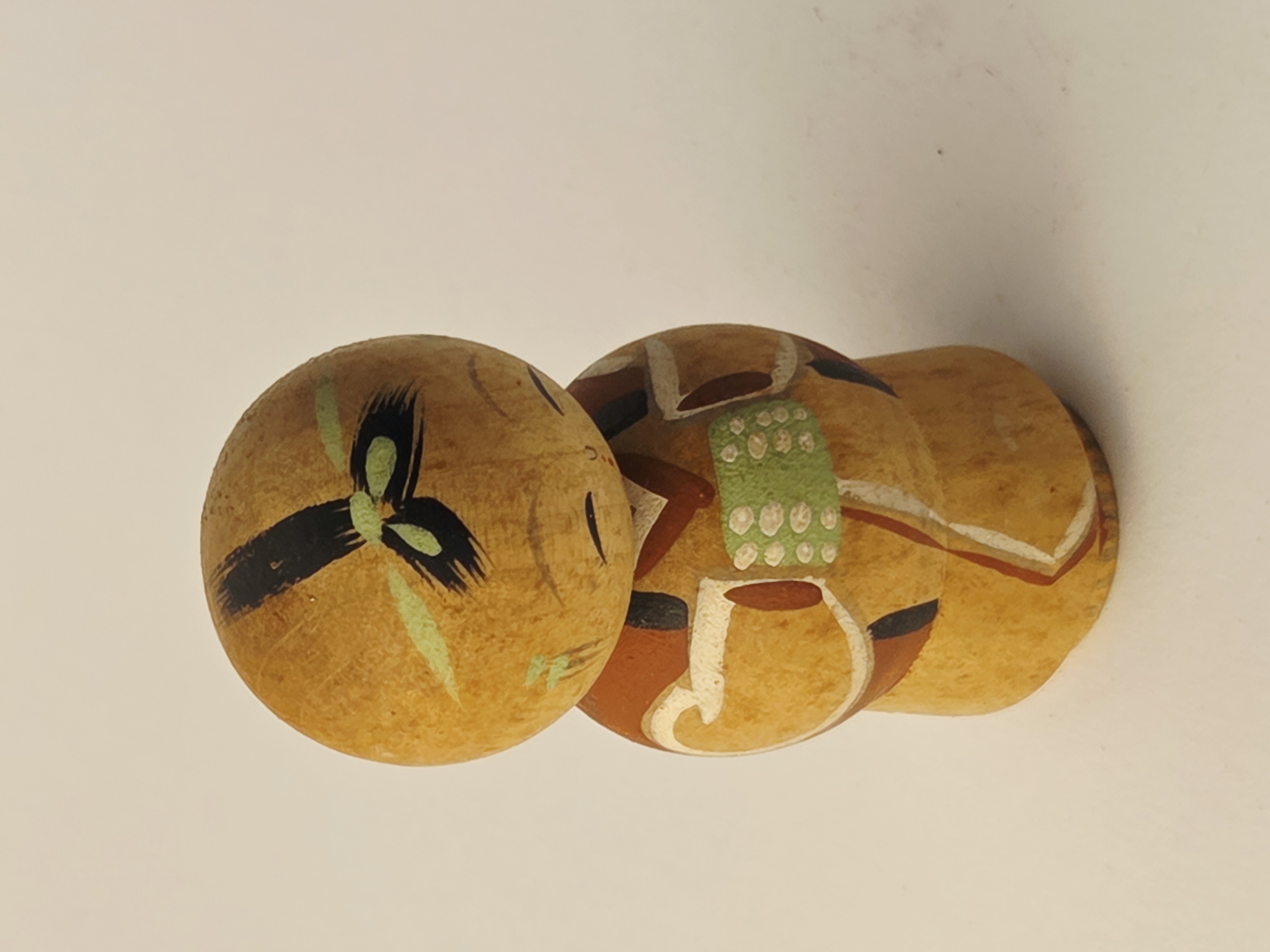 Tradicinė vintage japoniška Kokeshi medinė lėlė