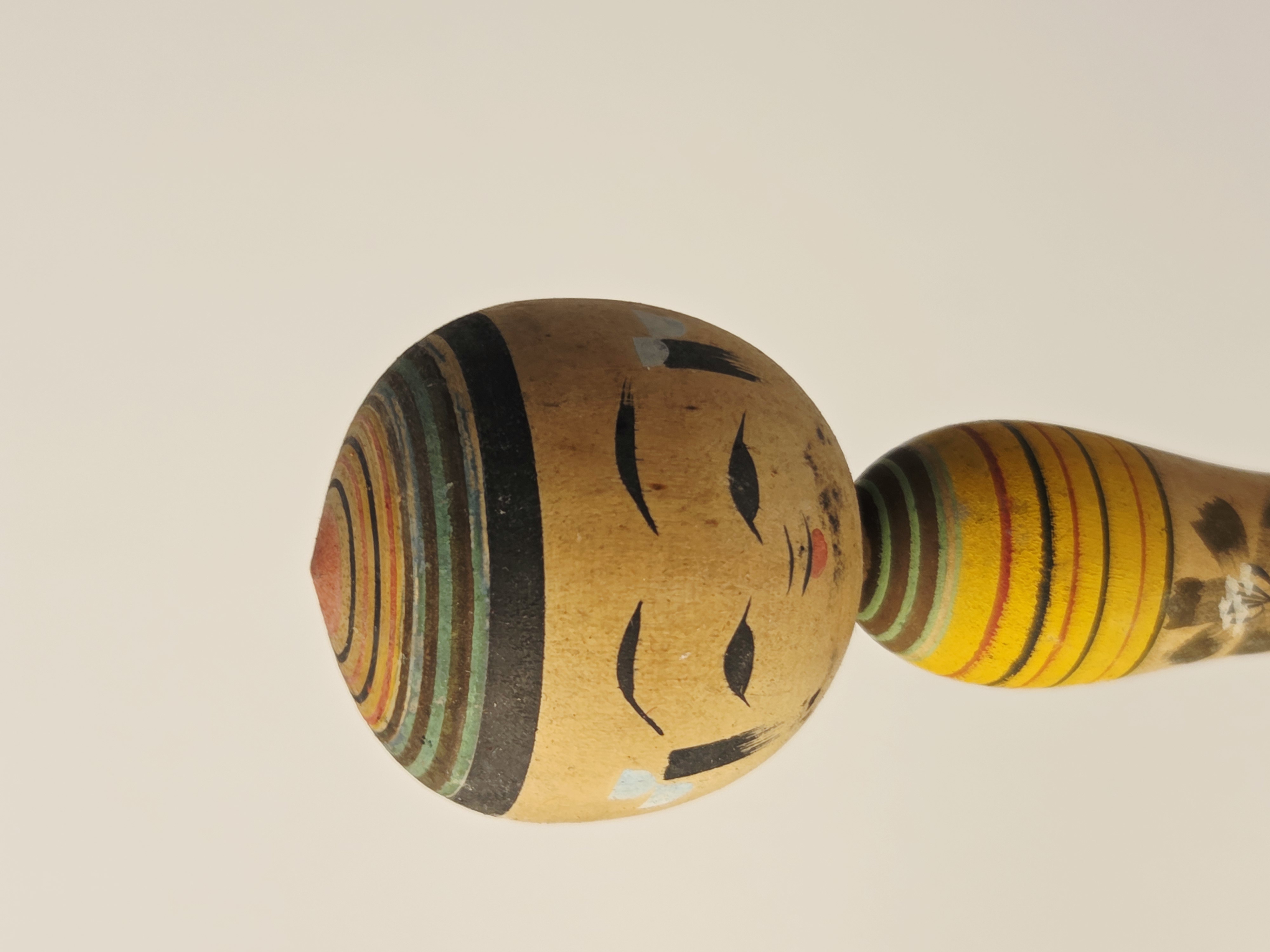 Tradicinė vintage japoniška Kokeshi medinė lėlė