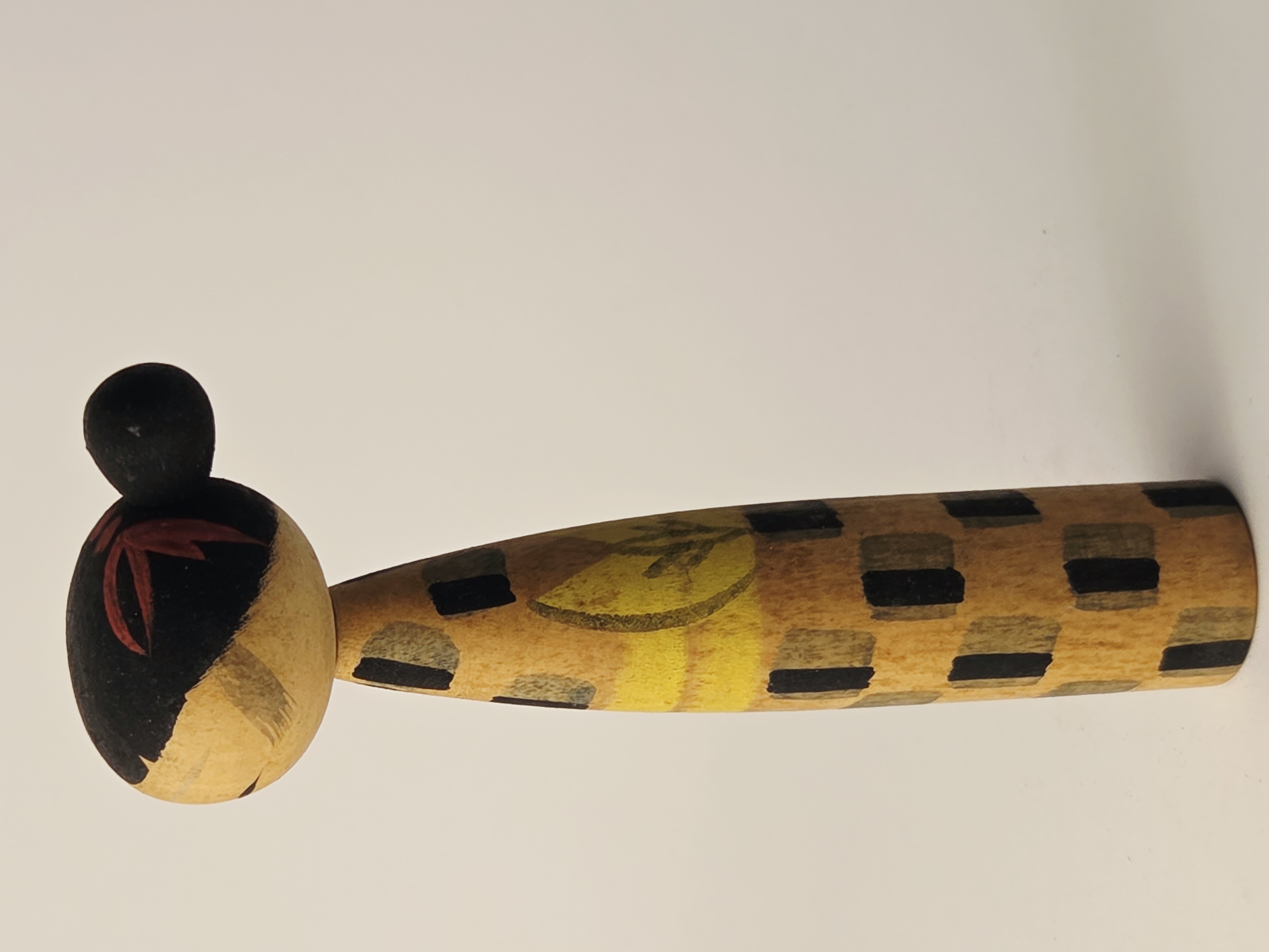 Tradicinė vintage japoniška Kokeshi medinė lėlė