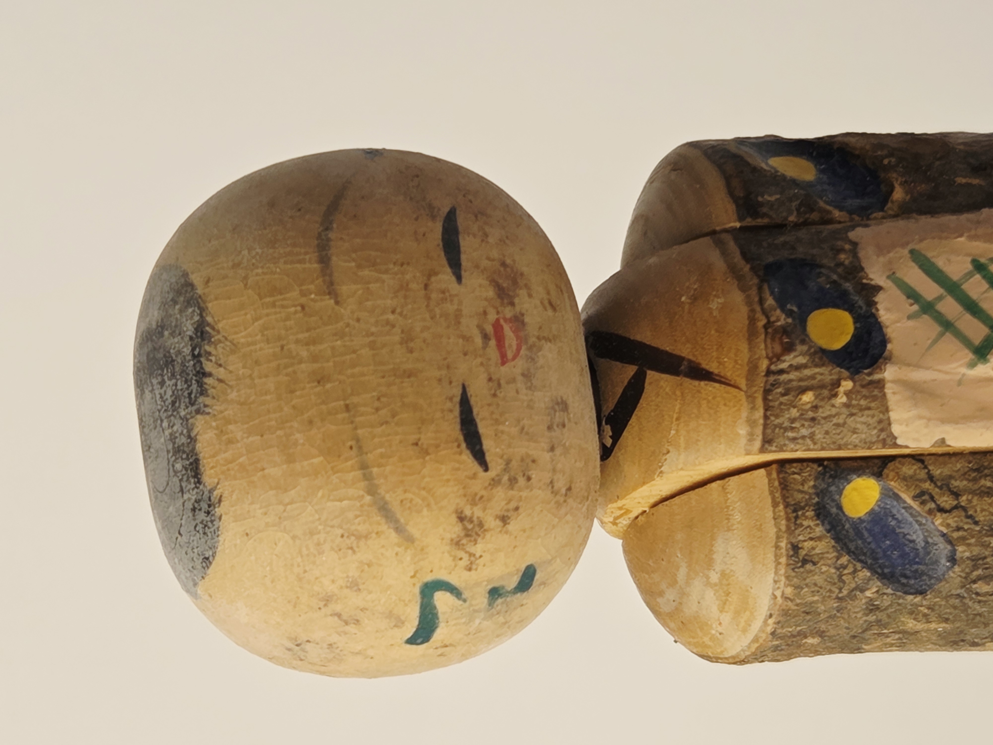 Tradicinė vintage japoniška Kokeshi medinė lėlė