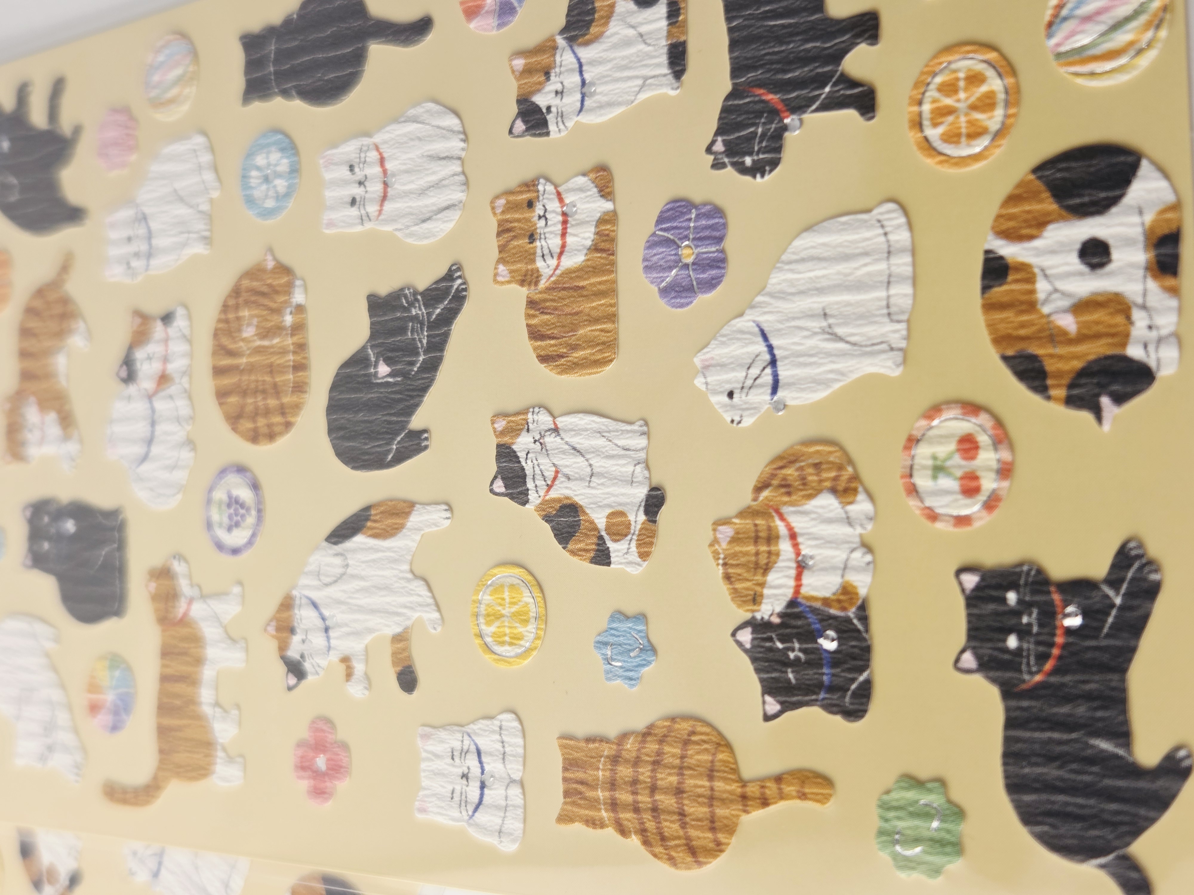 Japoniški washi lipdukai „Sticker Selection“ – Katės
